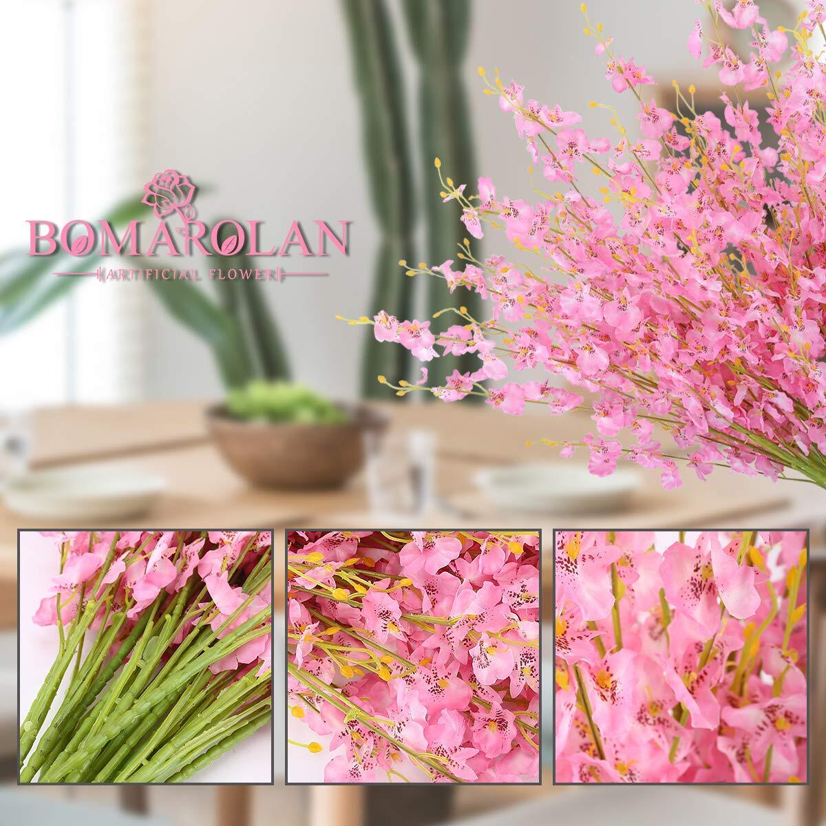 Artificial Dancing Lady Orchid Silk Faux Flowers Fake Butterfly Orchids 10 Pc…