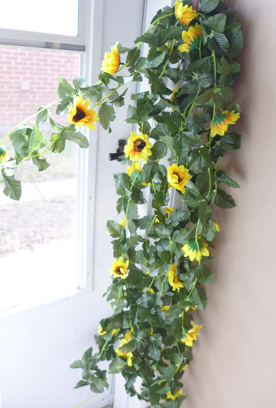 4 x 90″ Sunflower Vines Artificial Flowers Garland Arch Home Wedding Decora