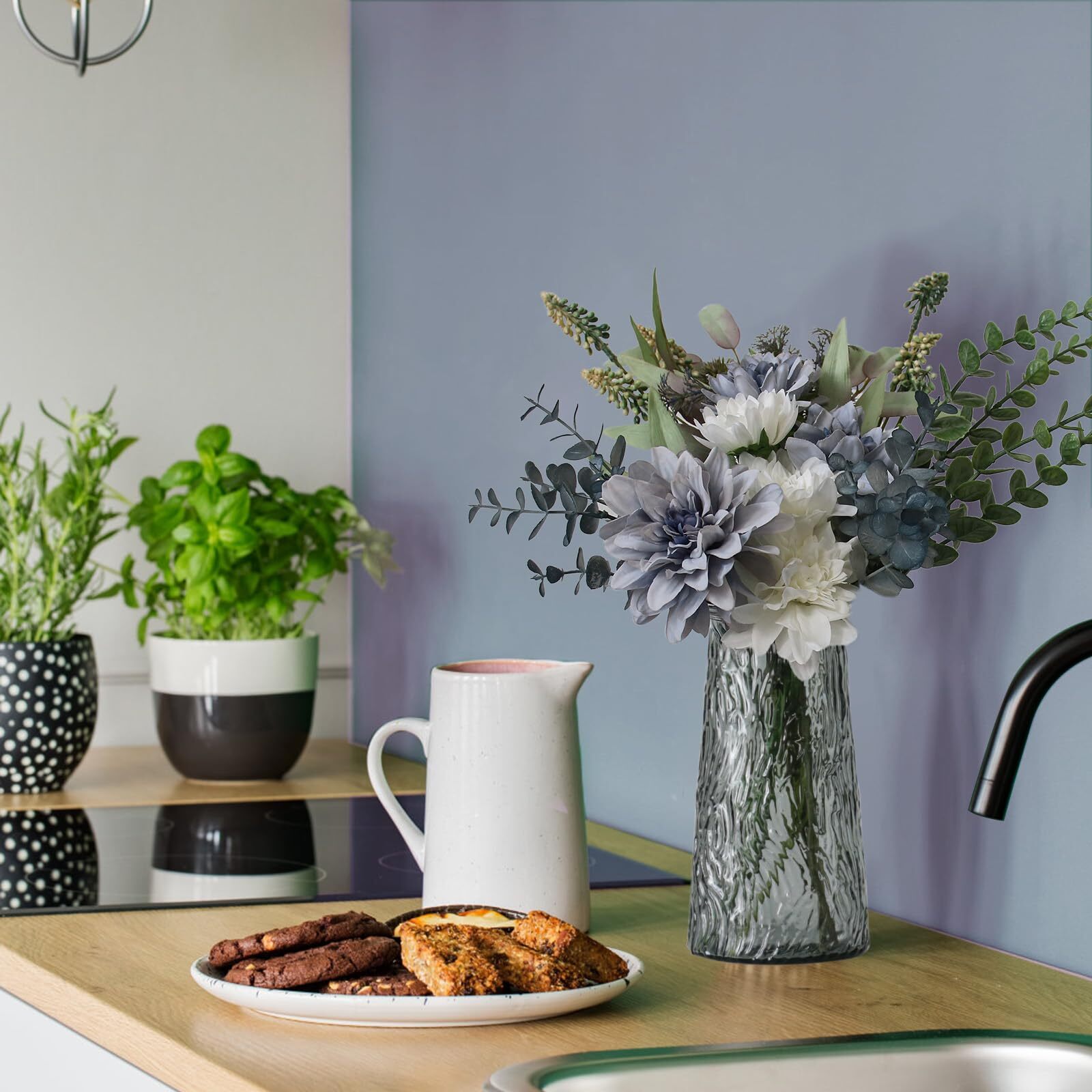 Faux Flowers in Vase Table Centerpieces Artificial Flower Arrangement Decor