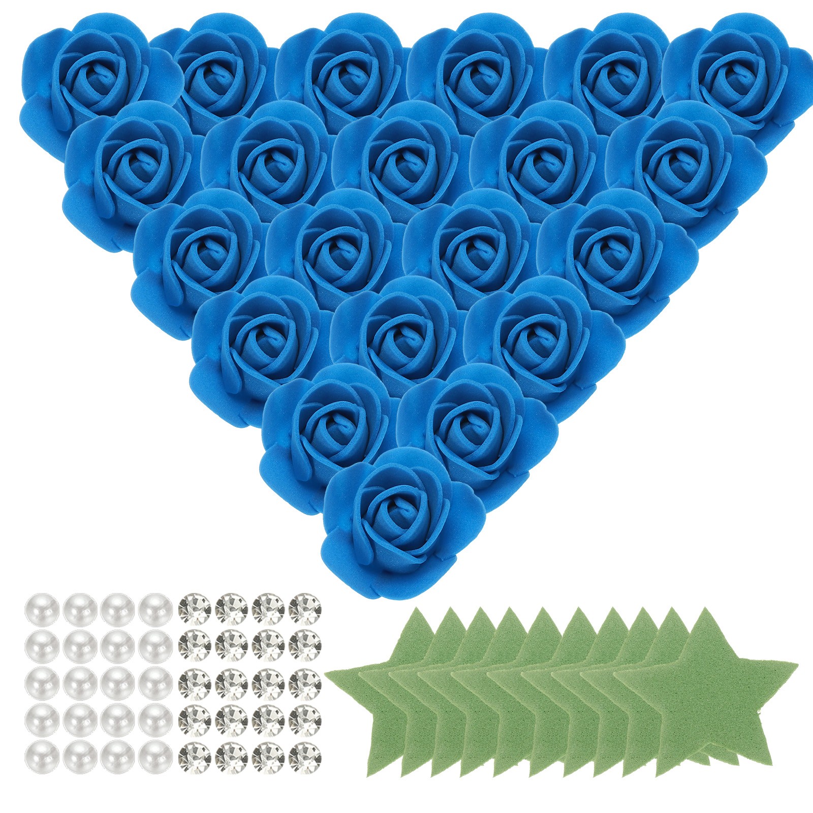 500pcs Foam Rose Heads 3.5 cm for DIY Crafts Accessories, Dark Blue