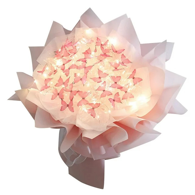 Flower Bouquet Gift Set with Led Light