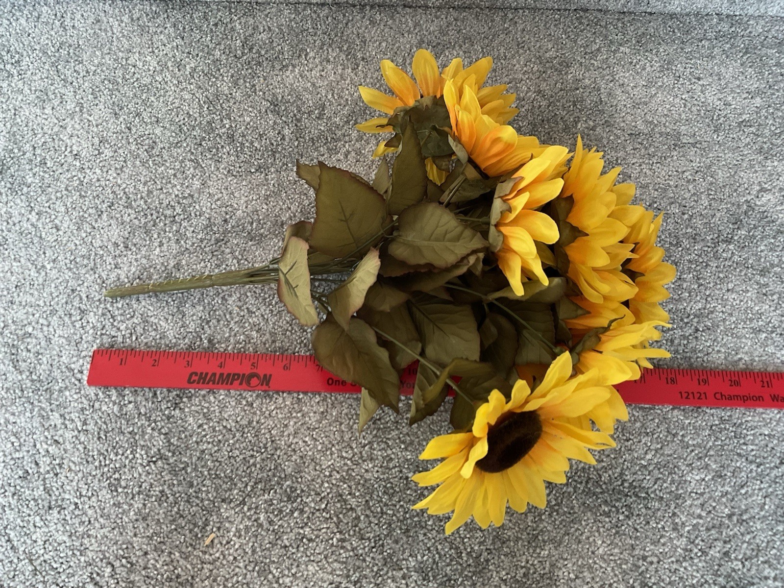 Artificial Fall Sunflower Bouquet ~ 18” Tall ~ (11) Heads ~ Fall Decor