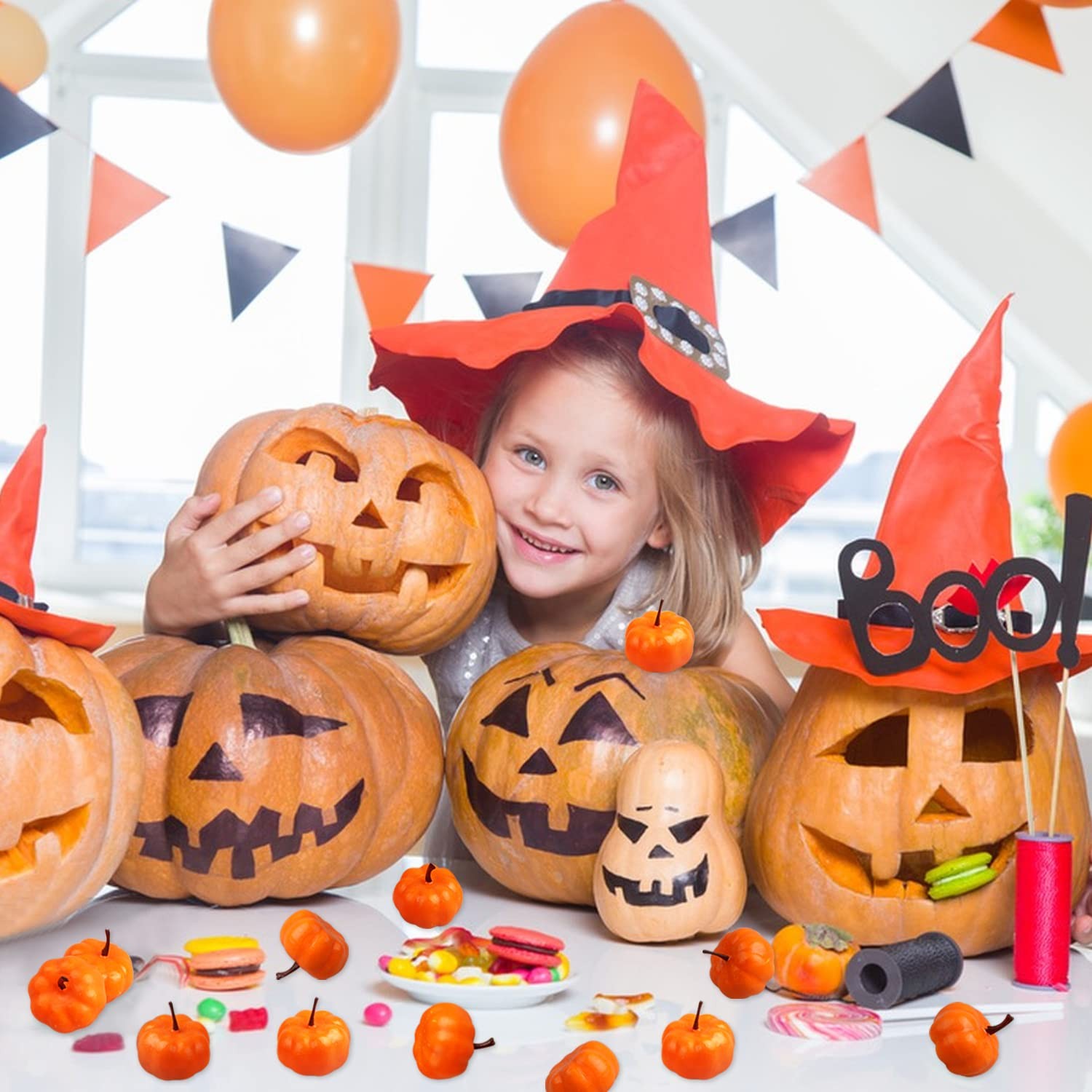 Realistic Mini Artificial Pumpkins Fall Autumn Thanksgiving Decoration 20PK