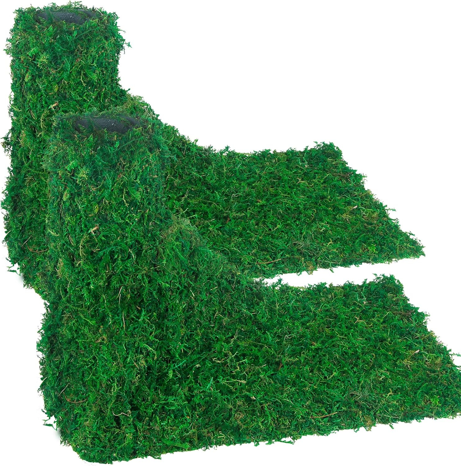 2 Pcs Moss Table Runner Dried Moss for Crafts Green Moss Roll for Fairy Gardens