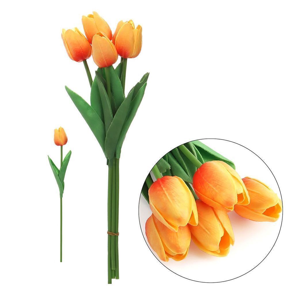 10Pcs Artificial Lifelike Tulip Flowers Bouquet Wedding Home Festival Decor Gift