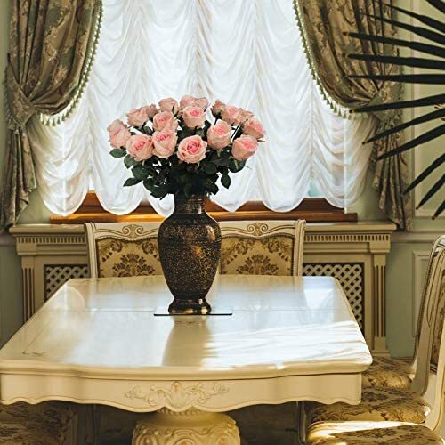 2Pcs Artificial Rose Bud Silk Flowers Wedding Table Decor Vase Display Pink 30?