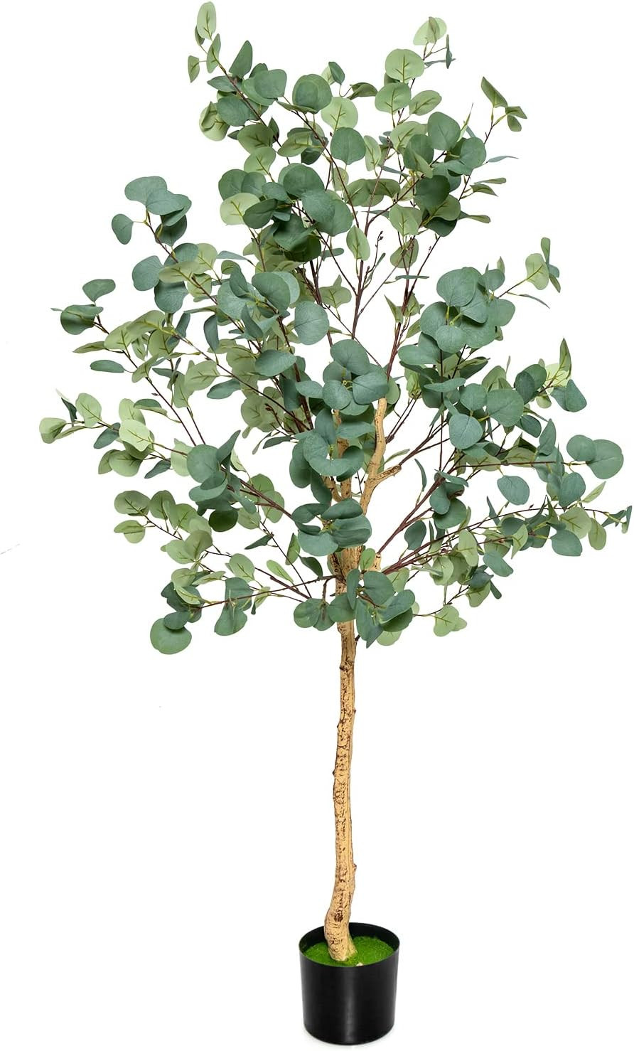 5.5Ft Faux Eucalyptus Tree with 517 Leaves for Home & Office Decor