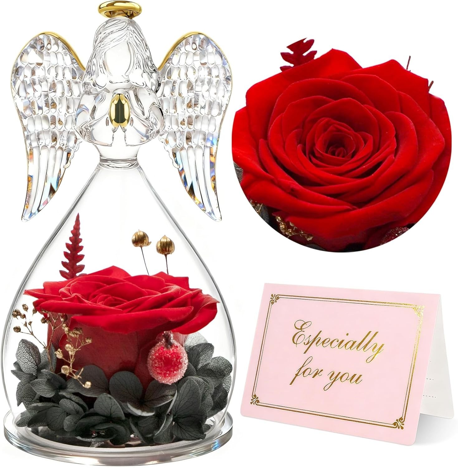 Gifts for Mom Birthday Gifts for Women Her, Forever Preserved Flowers Rose in…