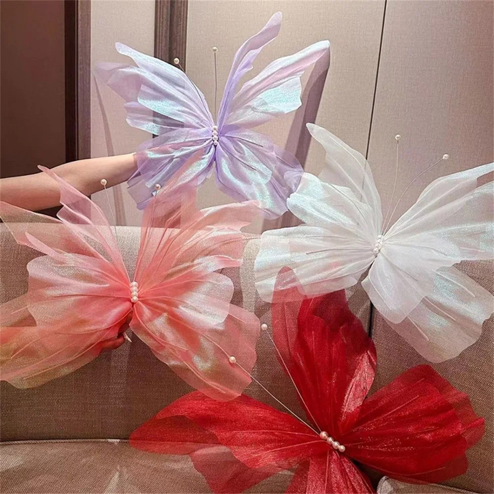 3D Artificial Butterfly Gauze Outdoor Garden Romantic Crafts Fake Butterfly