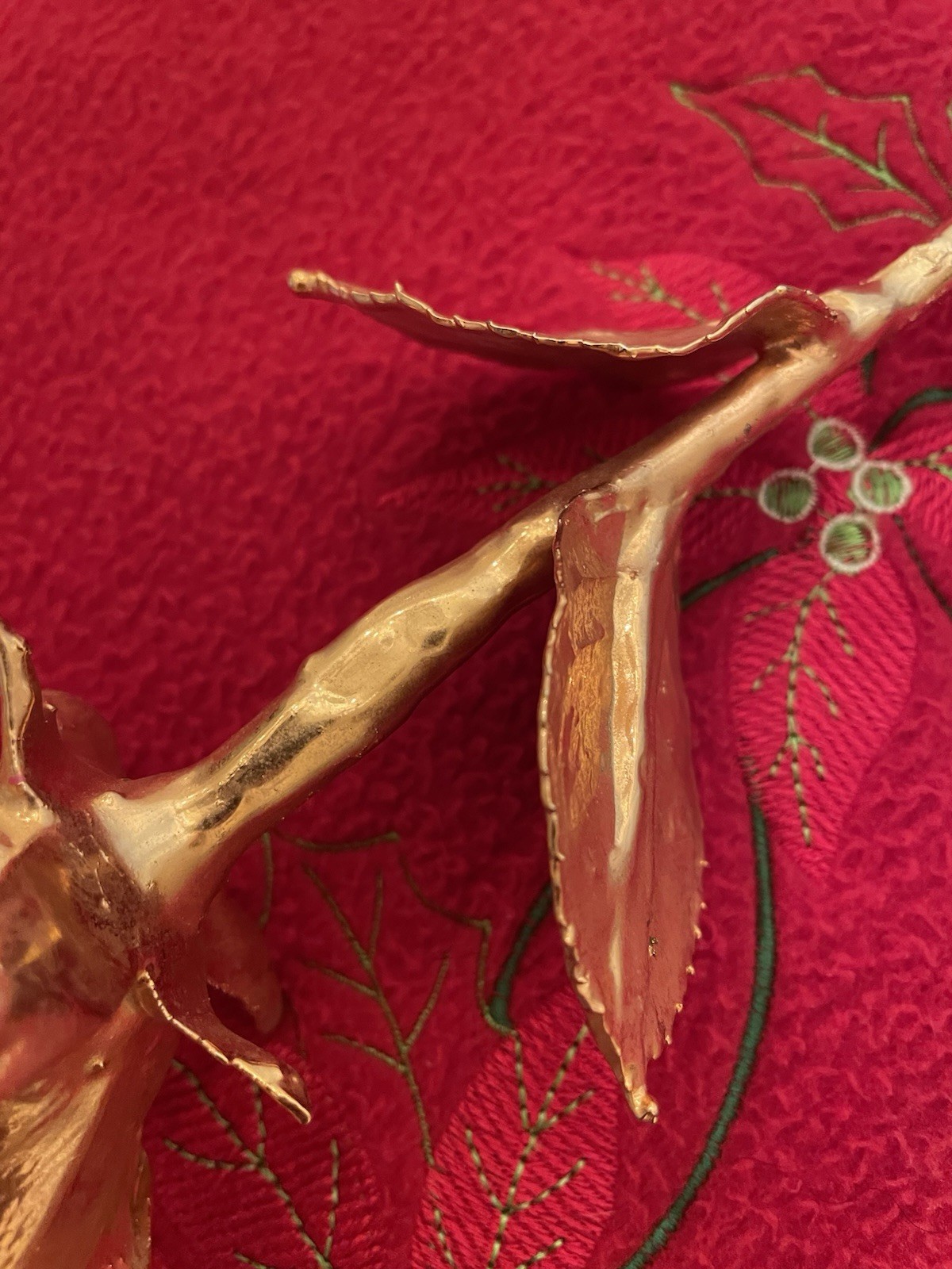 24k Gold Dipped Real Rose Preserved Forever Flower Solid Gold Color