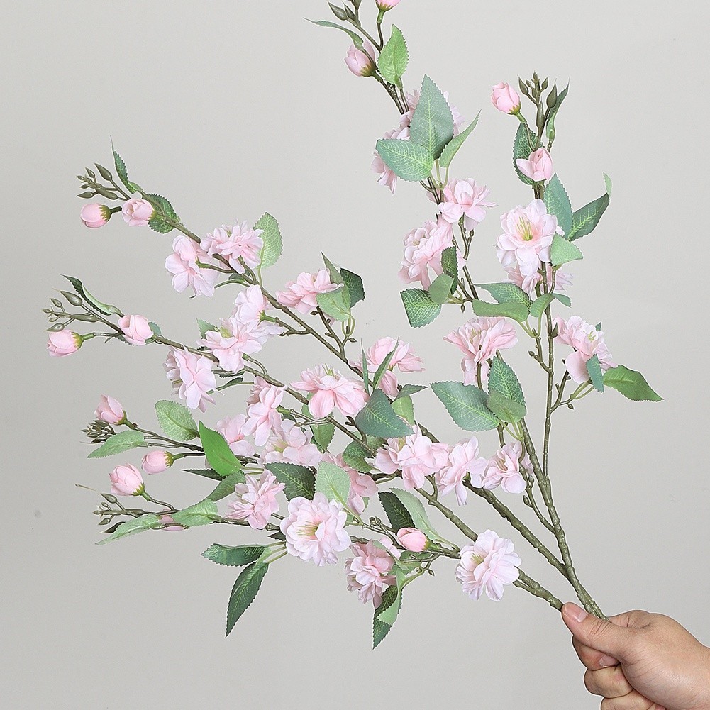 Artificial Camellia Flower 27.56in for Wedding Table Decor Outdoor Use