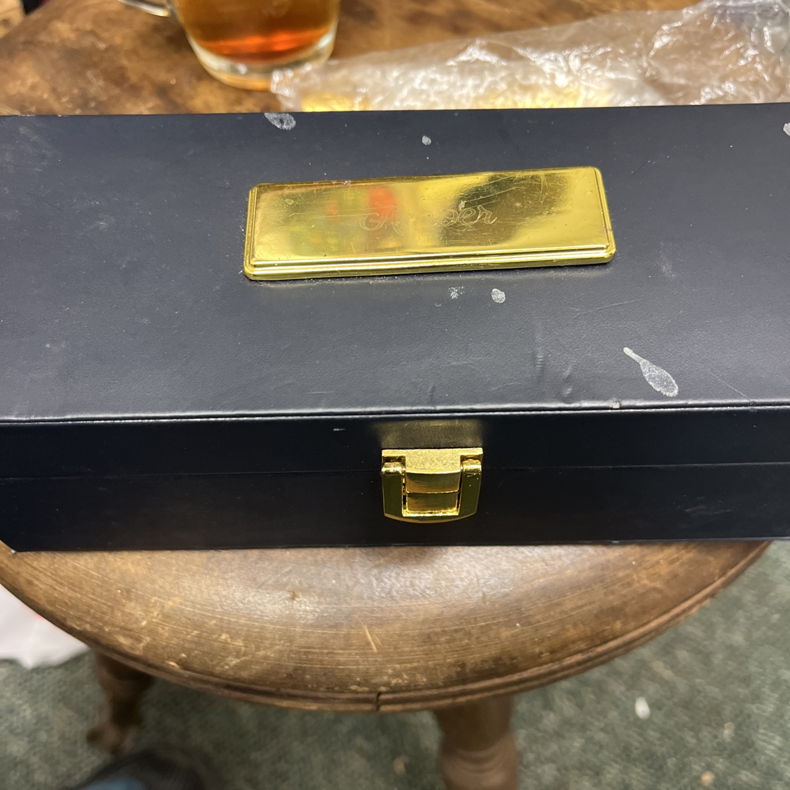 24K GOLD DIPPED NATURAL ROSE 7″ – MIDNIGHT BLUE GIFT BOX+ Vase