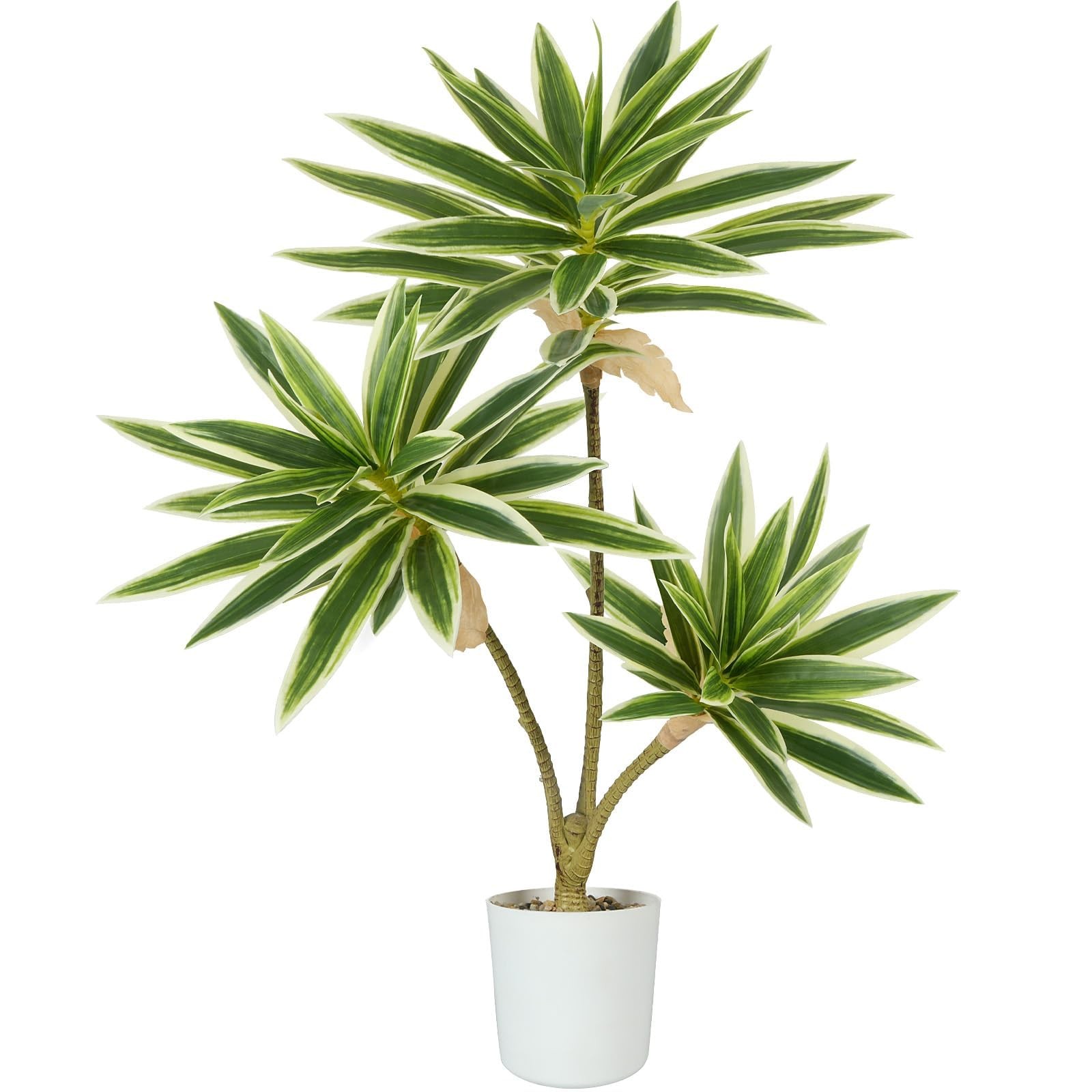 23.6 Inch Large Artificial Agave Plant Fake Potted Snake Plant 3 Heads