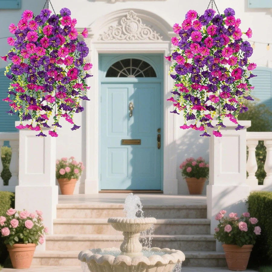 Artificial Morning Glory Flower Vine Wedding Garden Wall Home Decor DIY