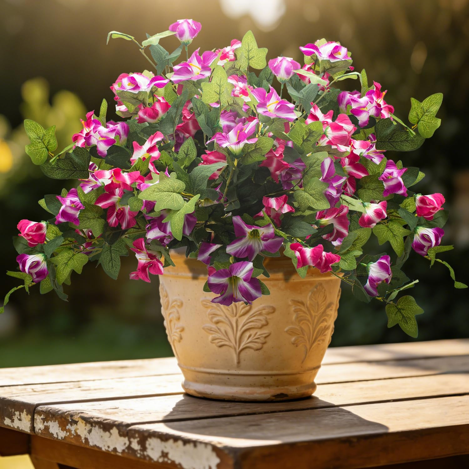 Artificial UV Resistant Flowers Outdoor Faux Silk Fake Plants – Realistic All-We