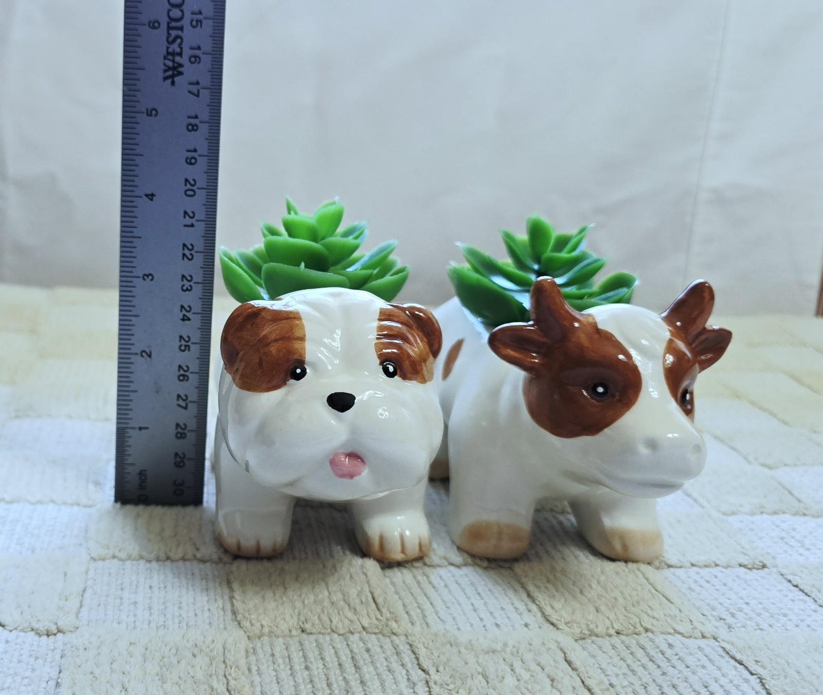 Old East Main Co. High Quality Animal Shape Planters With Lifelike Succulent