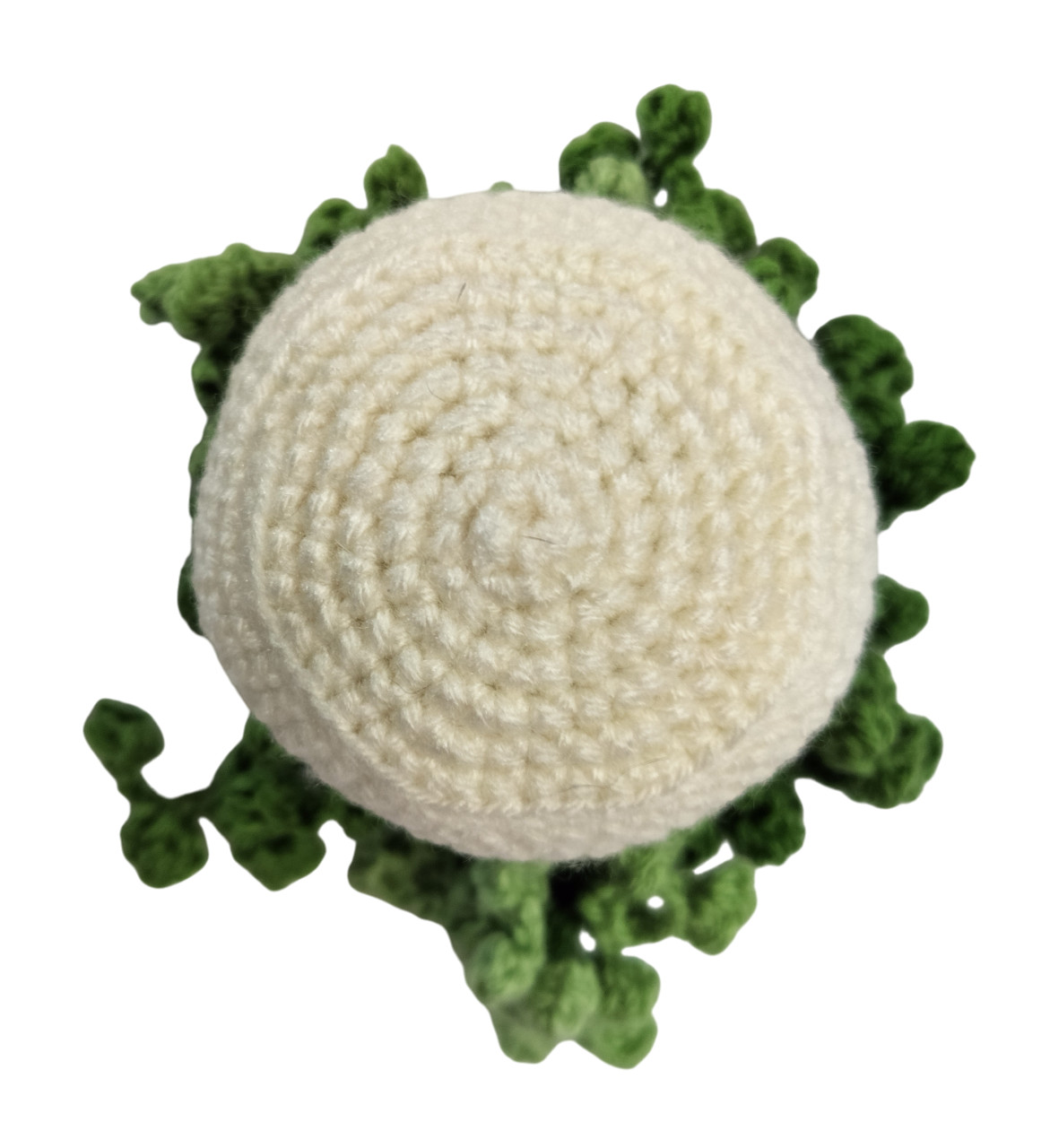 CROCHET HANGING PLANT Small White Pot Handmade New