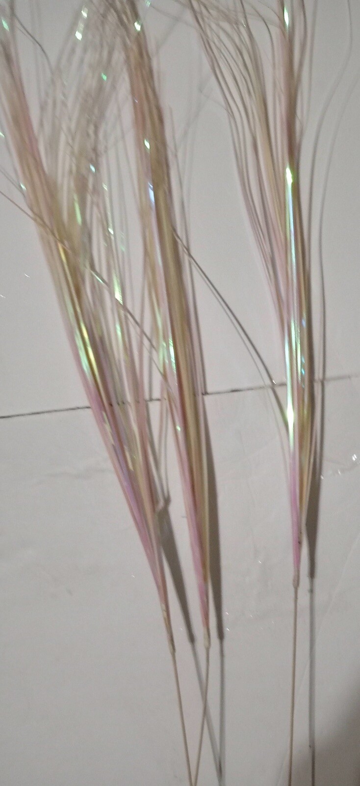 Artificial Decorative ￼ Sequence￼ ￼Stems Floral Vase Decor Silver Pastel Colors￼