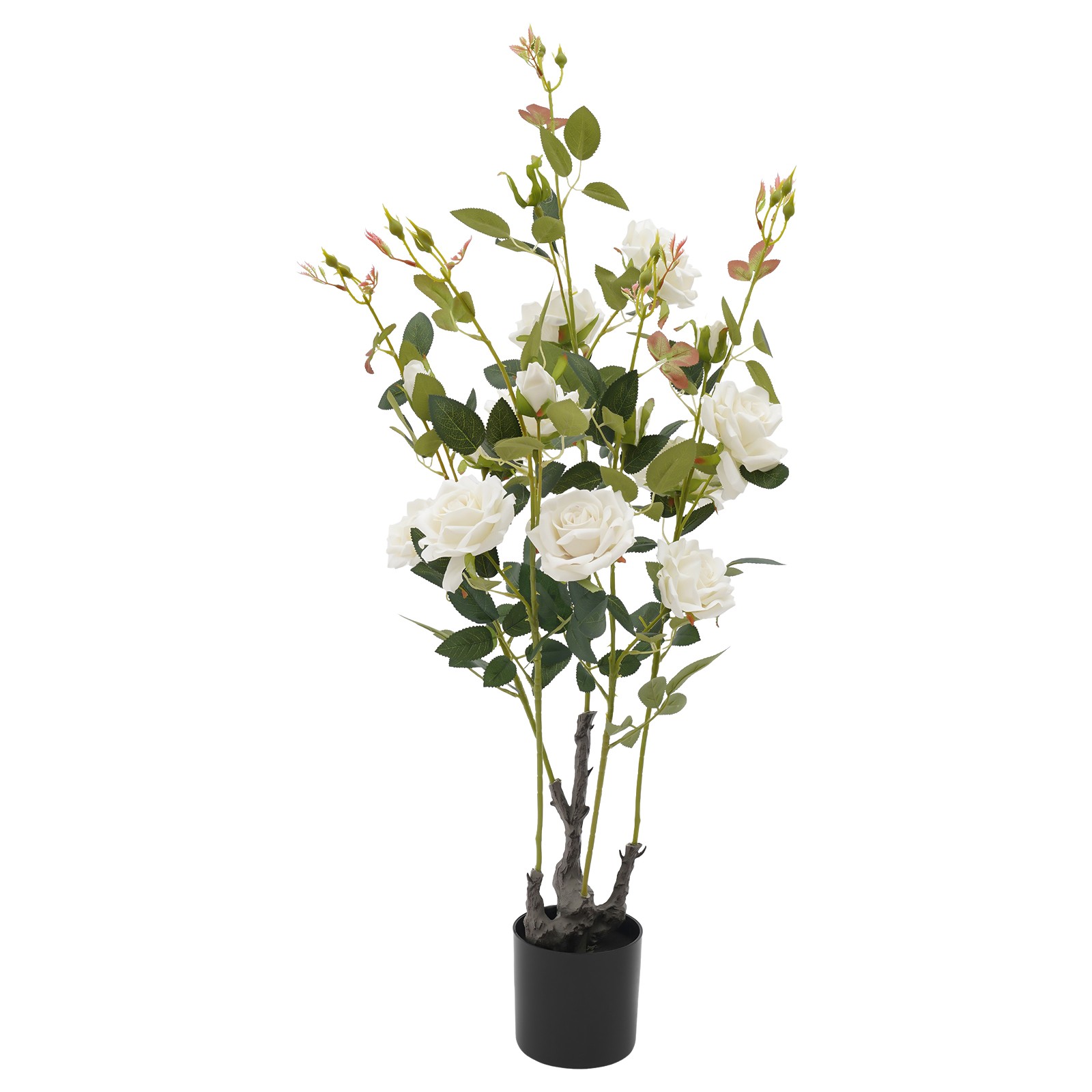 2 Pack Handmade Artificial White Rose Faux Floral Trees Artificial Flower Plant