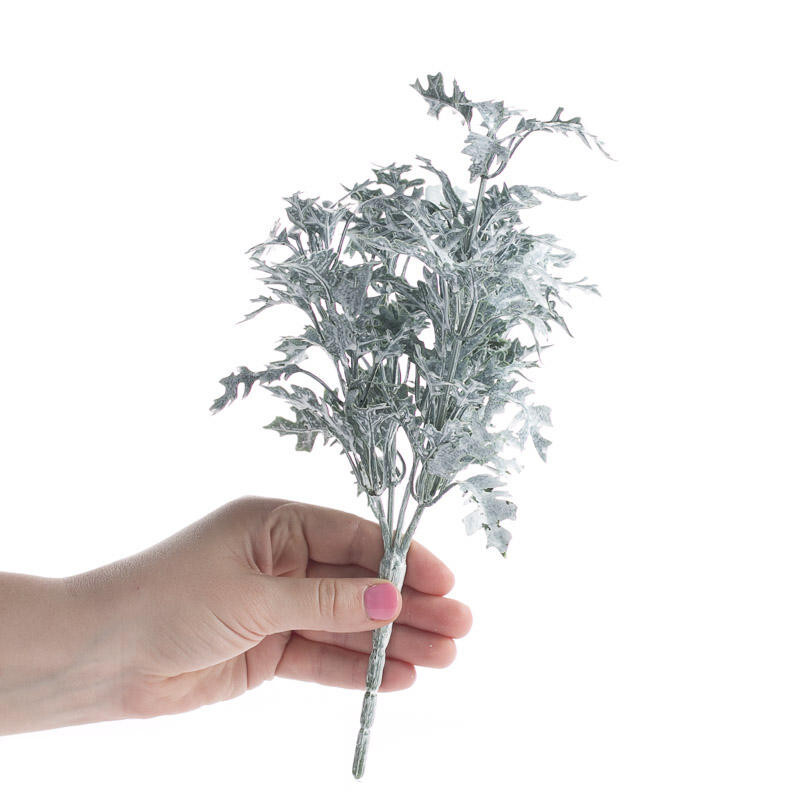 Factory Direct Craft Artificial Green Dusty Miller Embellishing Bush