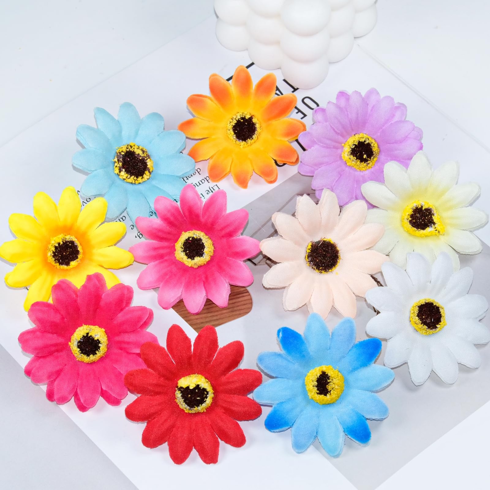 50Pcs 2.3 inch Fake Sunflower Heads, Pink Sunflower Artificial Flowers Heads …