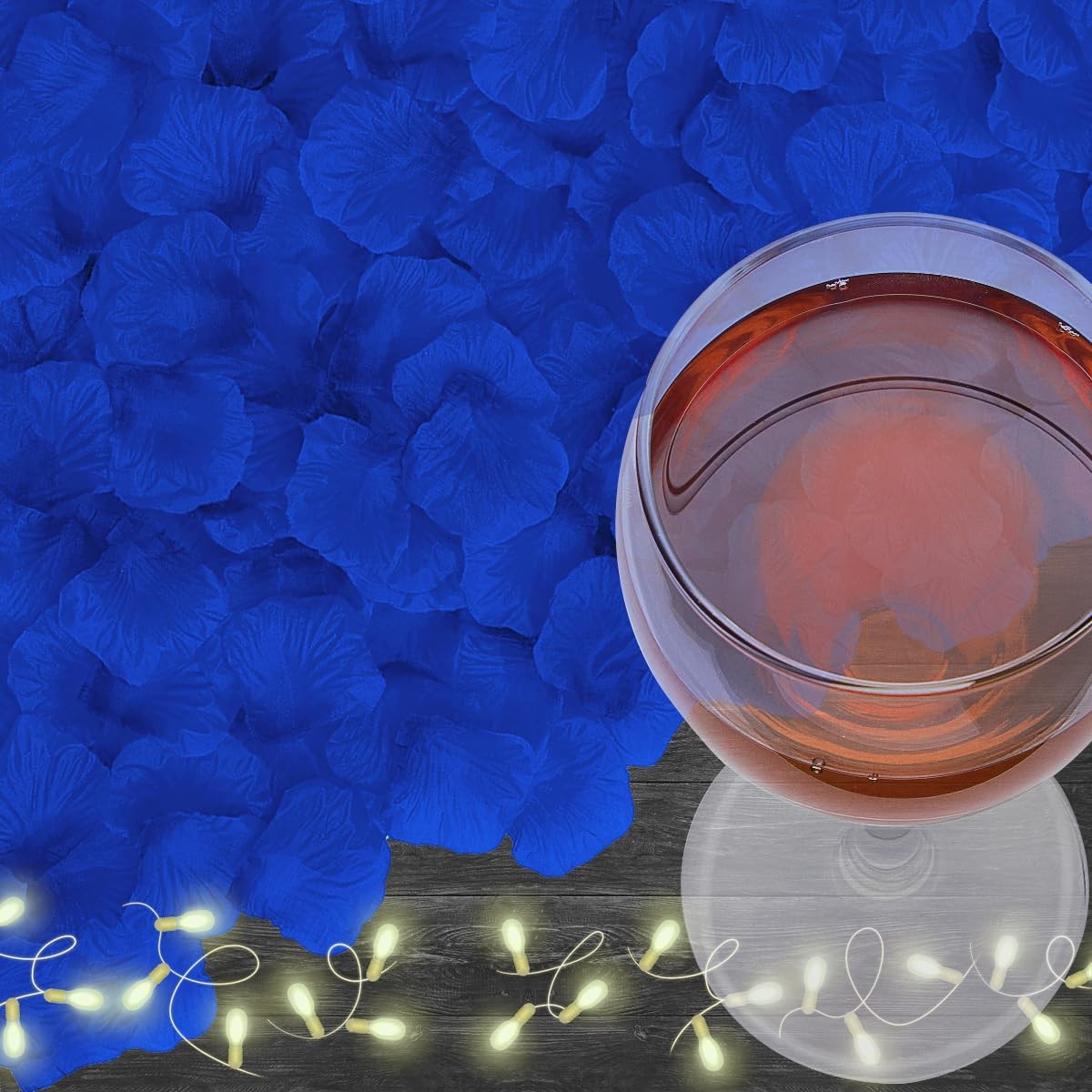 4500 Pack Blue Rose Petals,Artificial Roses Flower Petals for Romantic Night,…