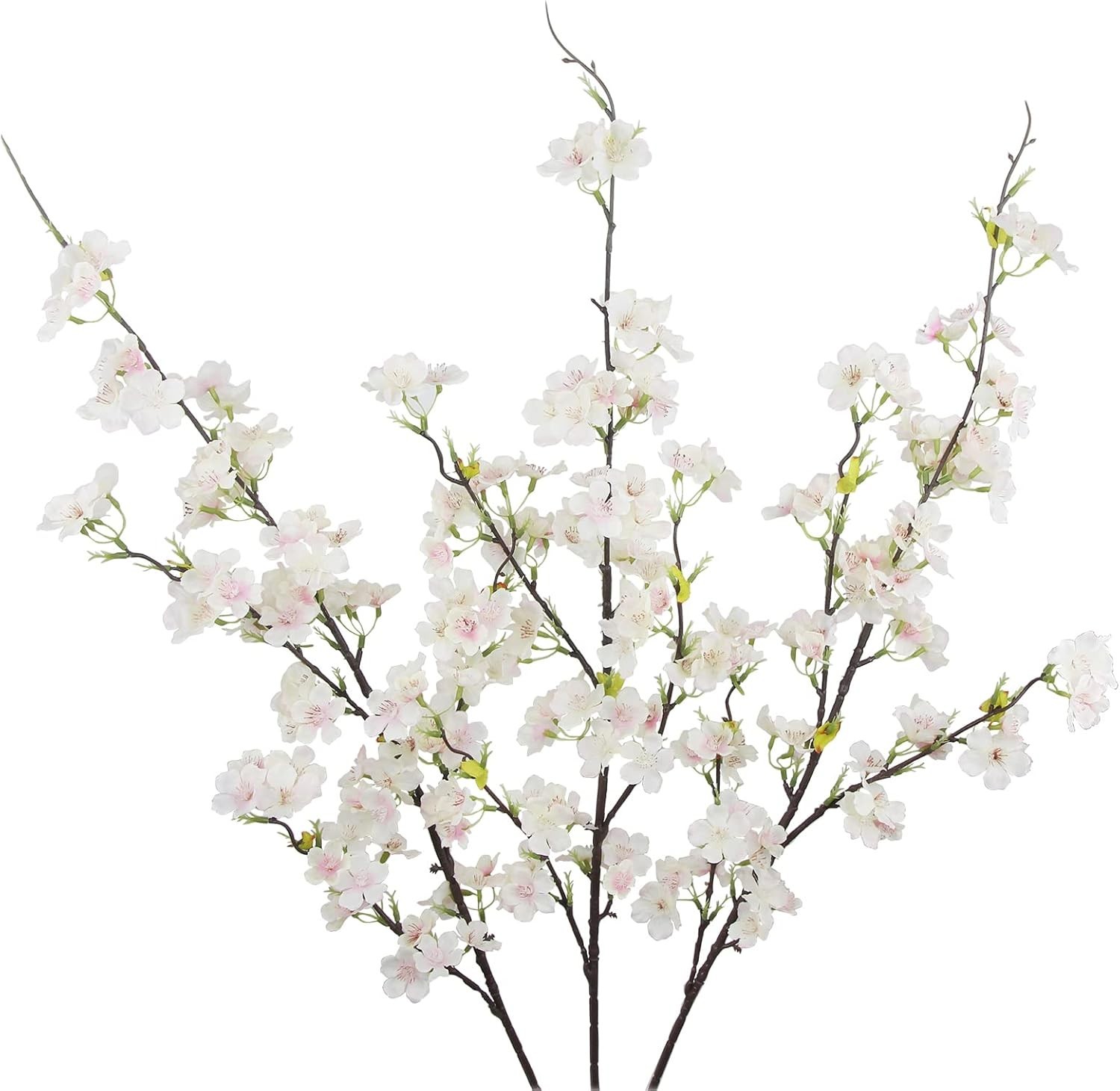 3 Pcs Artificial Cherry Blossom Flower Silk Peach Flowers Bulk Plum Blossom Flow