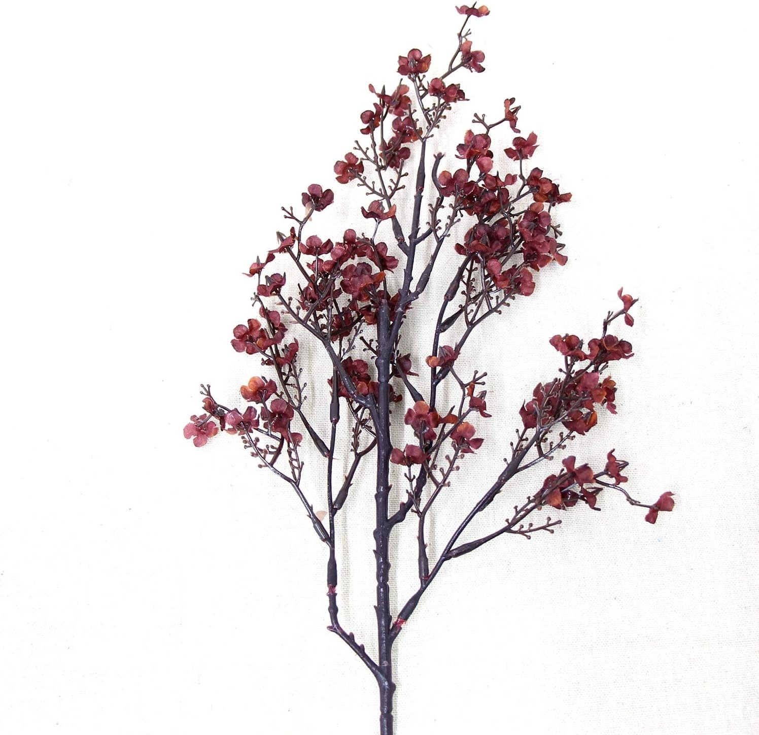 Burgundy Baby’s Breath Silk Flowers – Set of 6