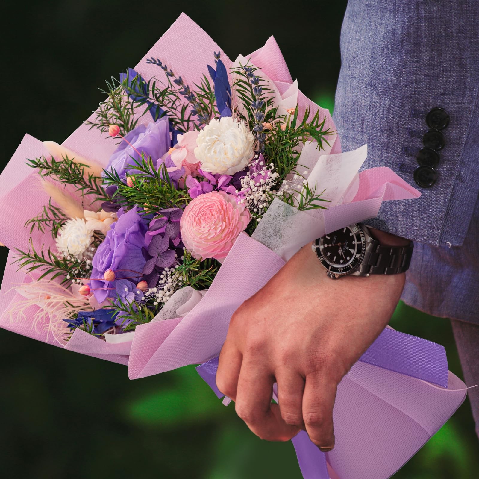 Forever Flower Gifts Her Romantic Preserved Rose Bouquets Anniversary Lilac