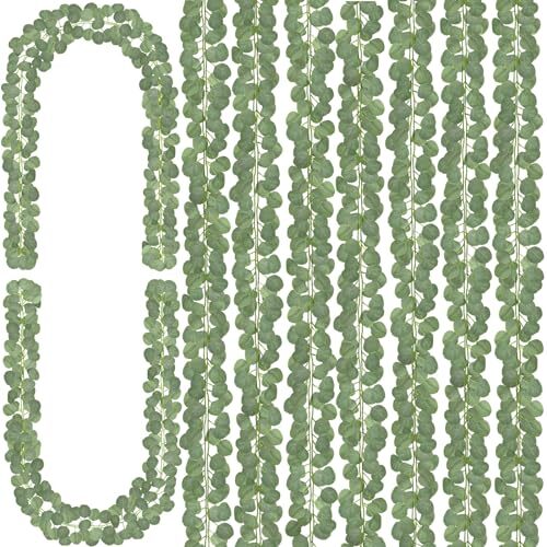 8 Pcs 7FT Artificial Eucalyptus Leaves Greenery Garland for Wedding Wall Decor