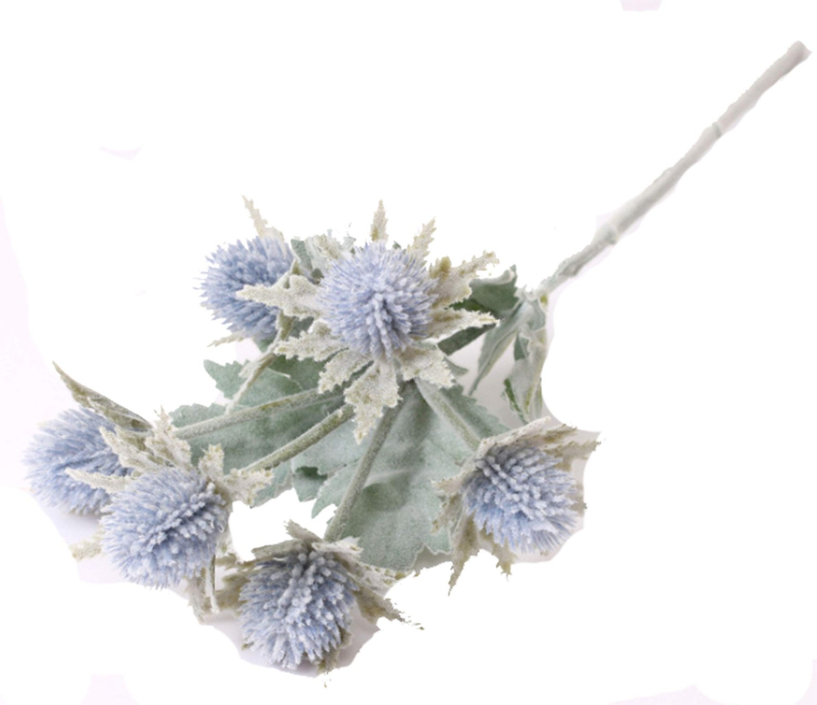 3 Pack Artificial Thistle Flowers Eryngiums Faux Plants Floral Tree Picks Chr…