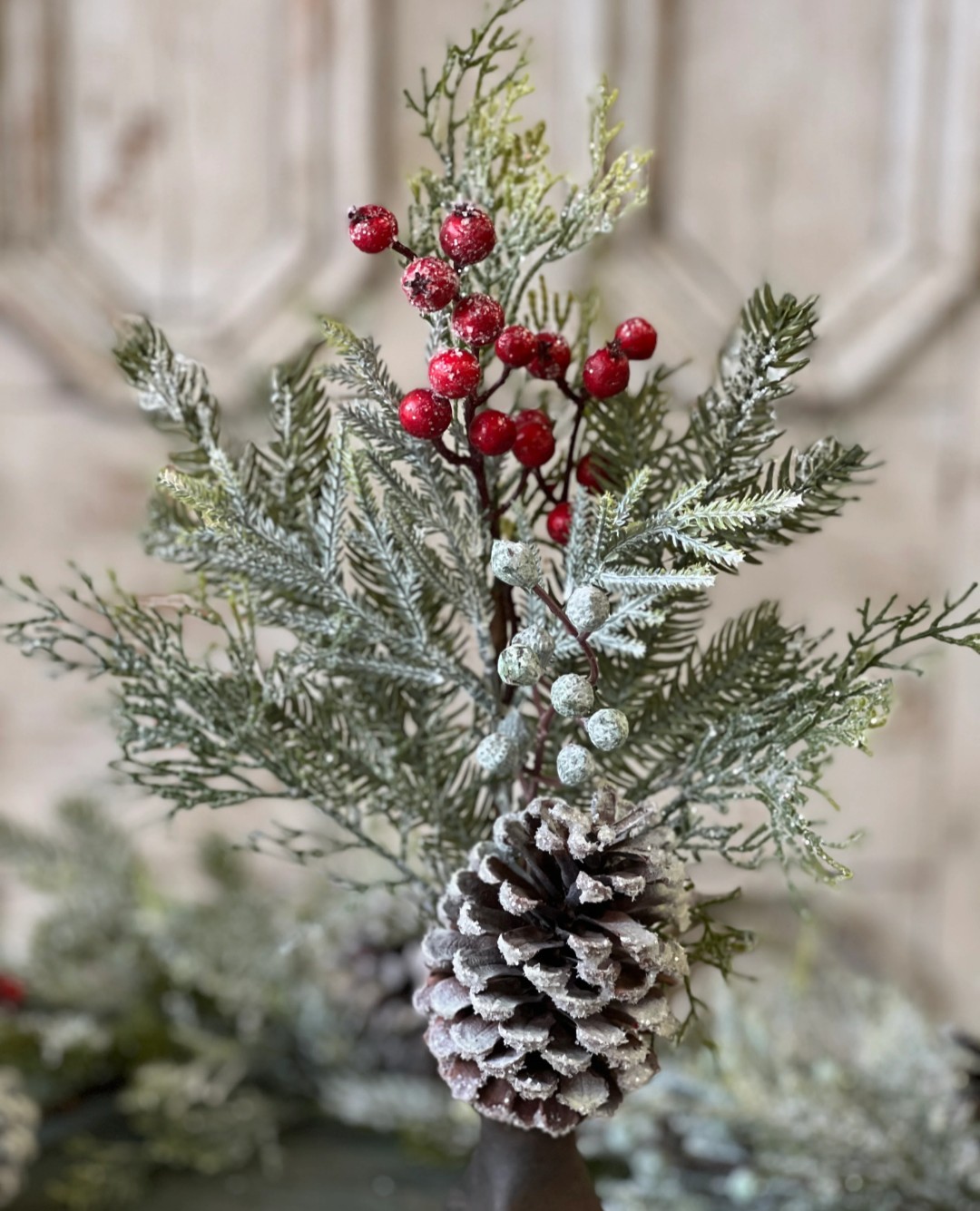 16″ Tennison Pine Floral Pick Christmas Winter Greenery