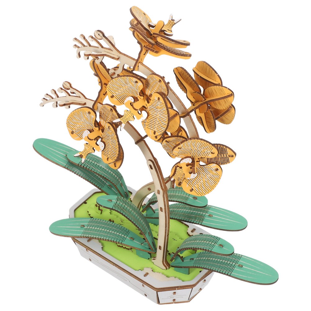 Wooden Floral Assembly Kit 3d Model Flower Artificial Phalaenopsis Bouquet