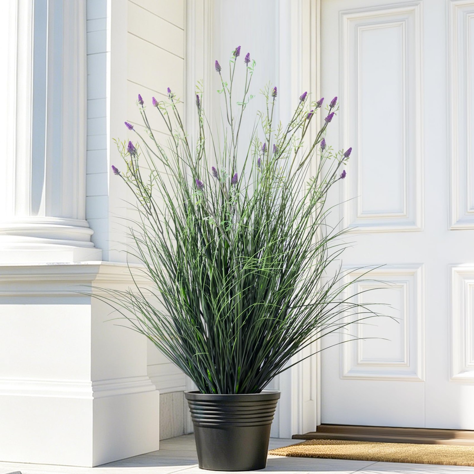 Lifelike Fake Lavender Faux Plastic plantas Synthetic Pampas Grass Indoor Out…