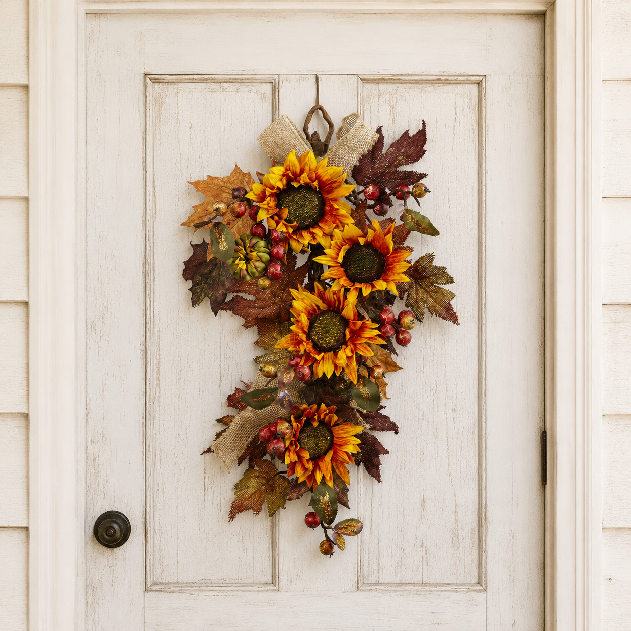24″ SUNFLOWER/ BERRY TEARDROP