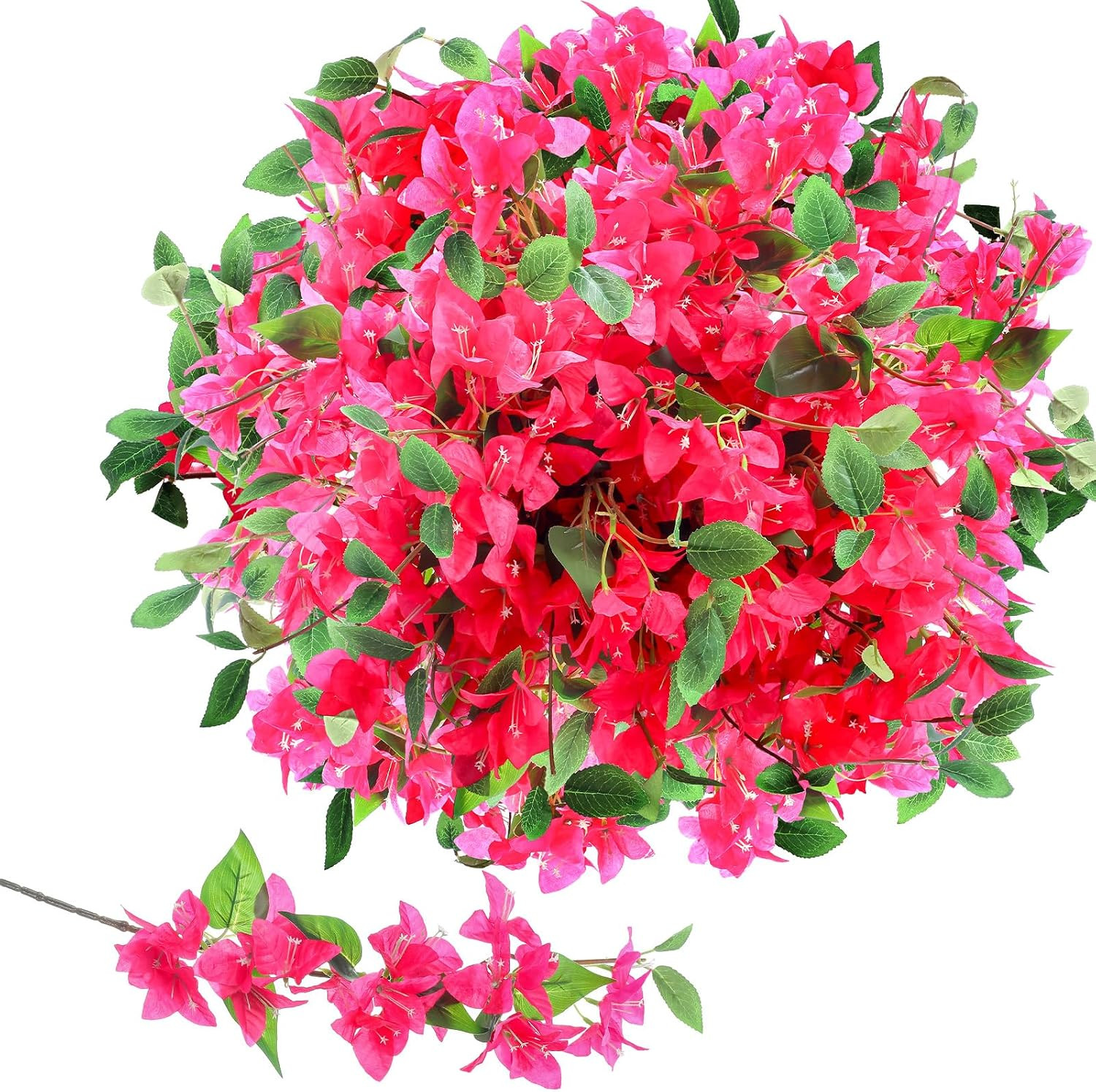 30 Pcs Faux Bougainvillea Silk Flowers for Indoor/Outdoor Wedding Decor