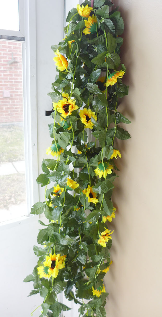 4 x 90″ Sunflower Vines Artificial Flowers Garland Arch Home Wedding Decora