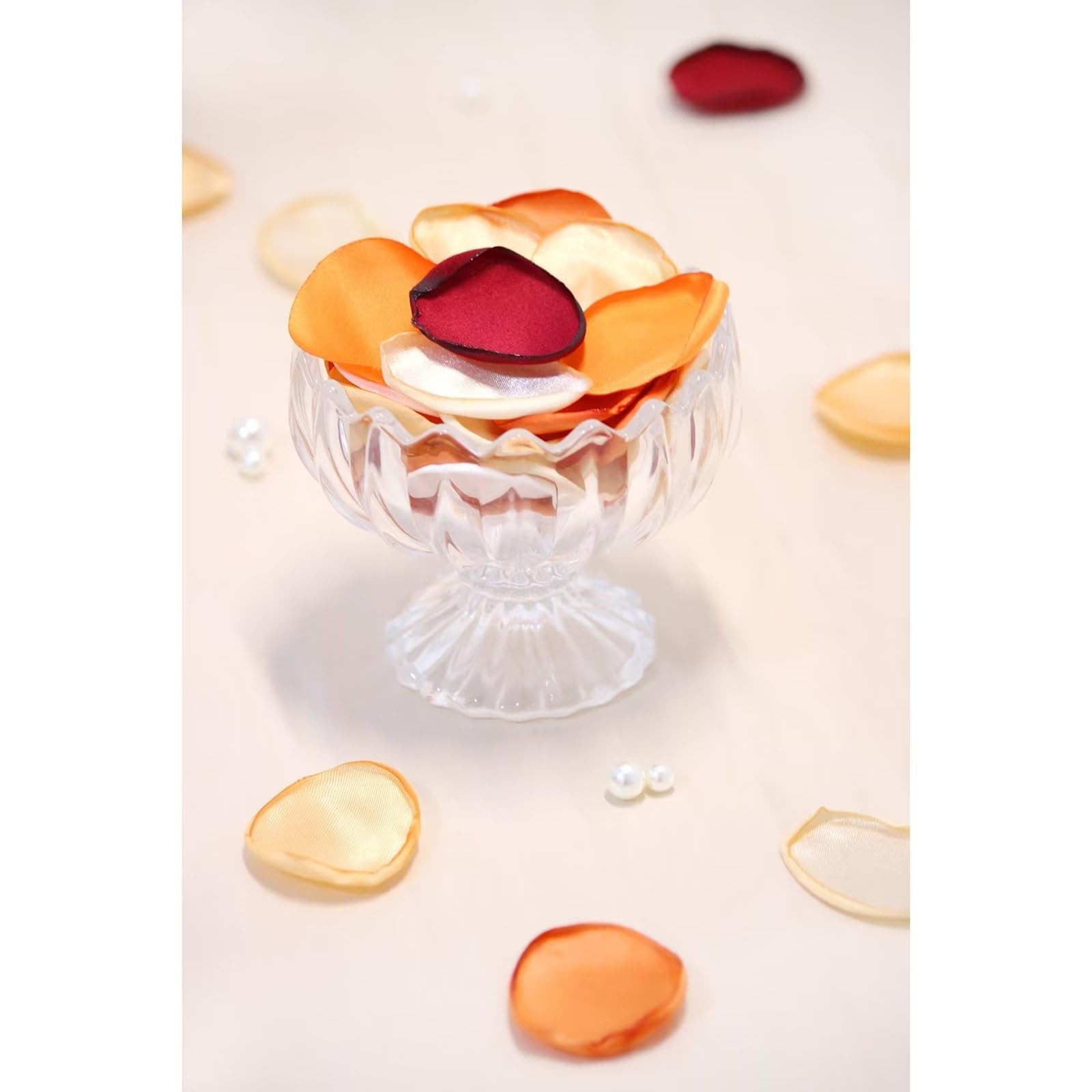 Orange Rose Petals 300pcs Artificial Flower Petals Fall Wedding Decor