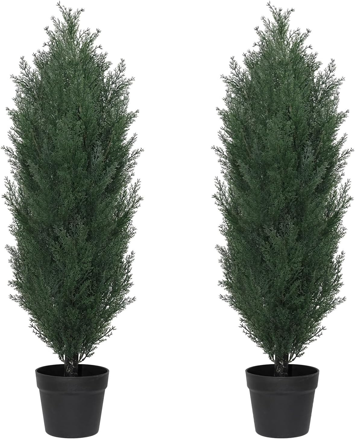 3Ft Artificial Topiary Trees Set of 2 – UV Resistant Faux Cedar for Outdoors