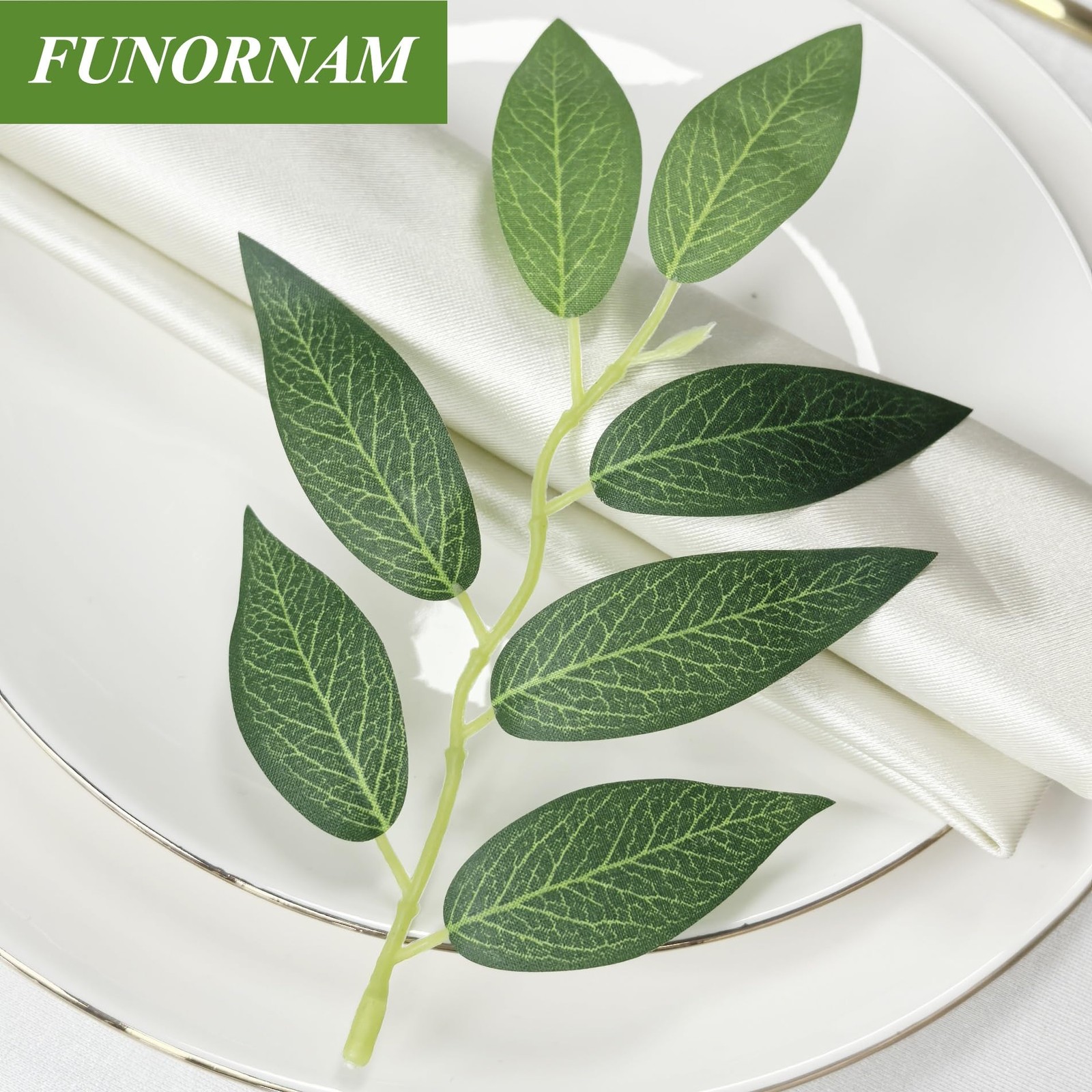 200Pcs Bulk Italian Ruscus Green Leaves,Artificial Silk Green Leaves for Bouq…