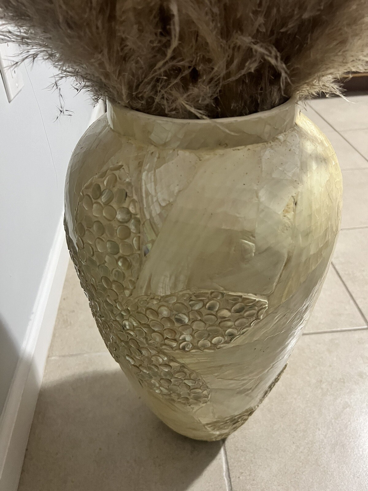 Floor Vase With Pampas Grass