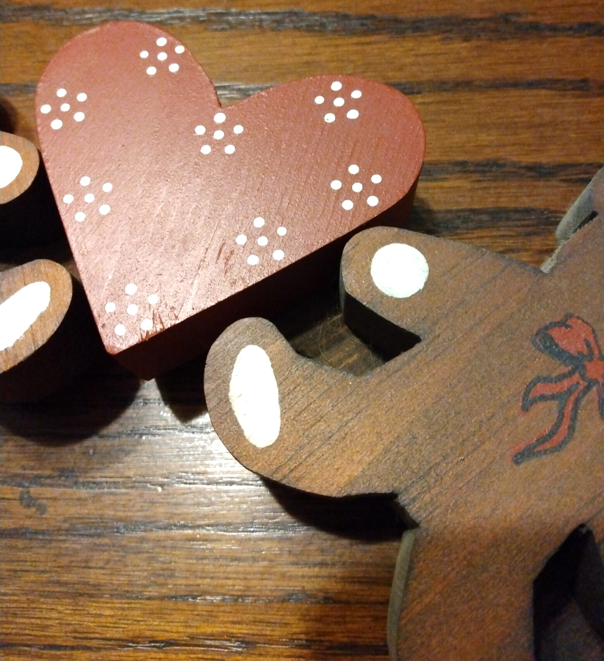 Wreath Wooden Bear Heart Crafts