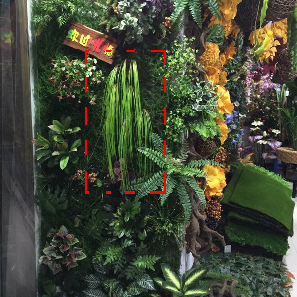 5X Artificial Plastic Grass Leaves Simulation Fake Plant Wall Hanging Home Decor