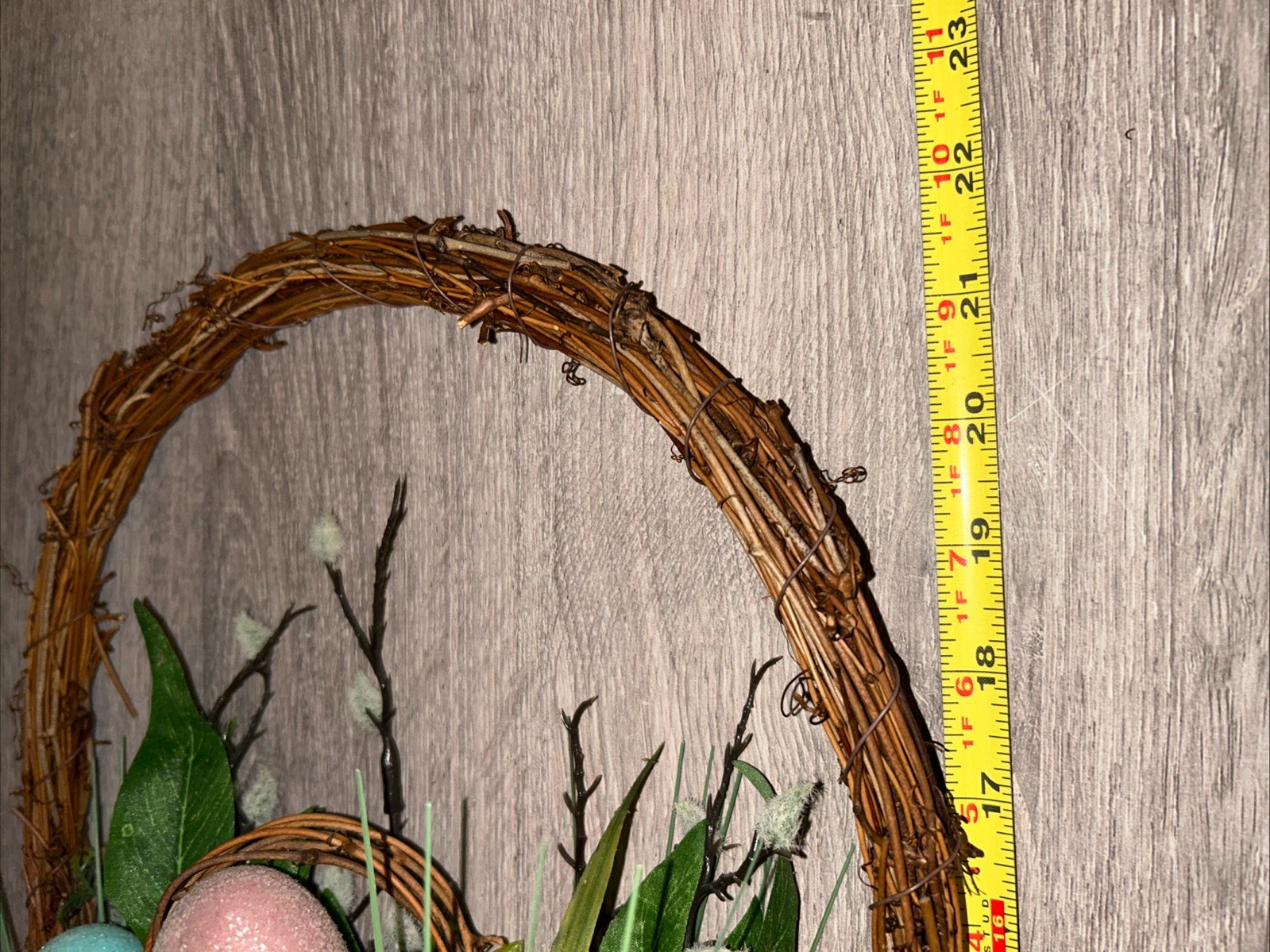 Woven Vine Wall Hanging With Easter Eggs