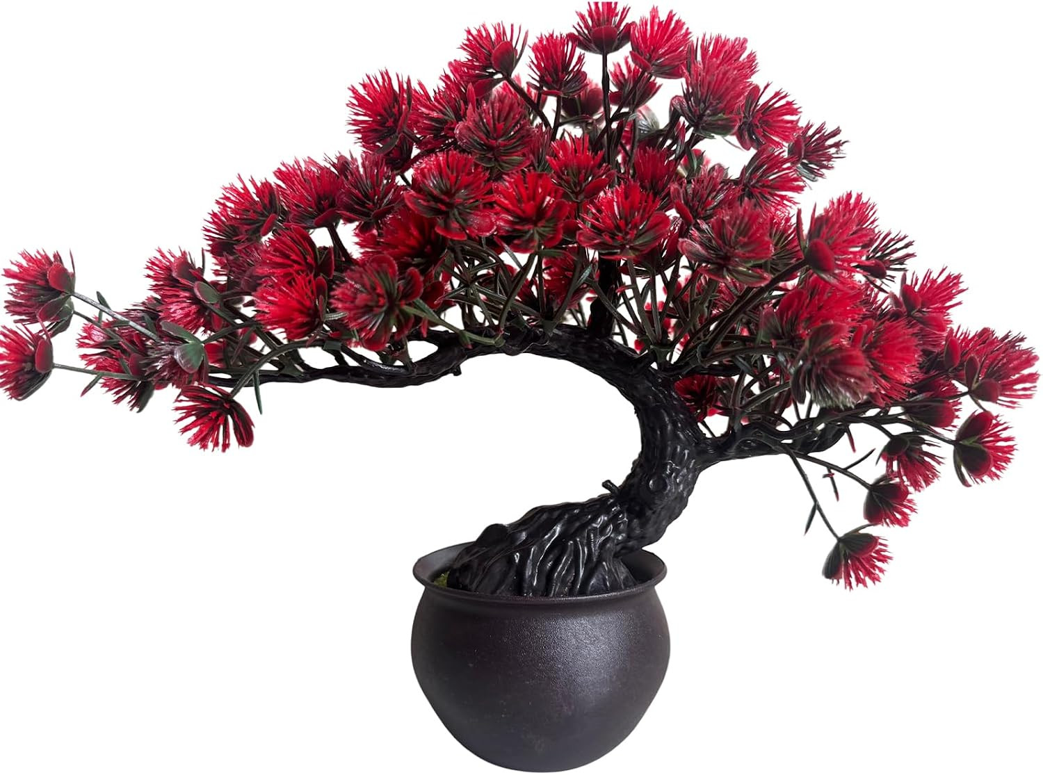 Artificial Plants Artificial Bonsai Juniper Tree Potted Faux Japanese Pine Bonsa