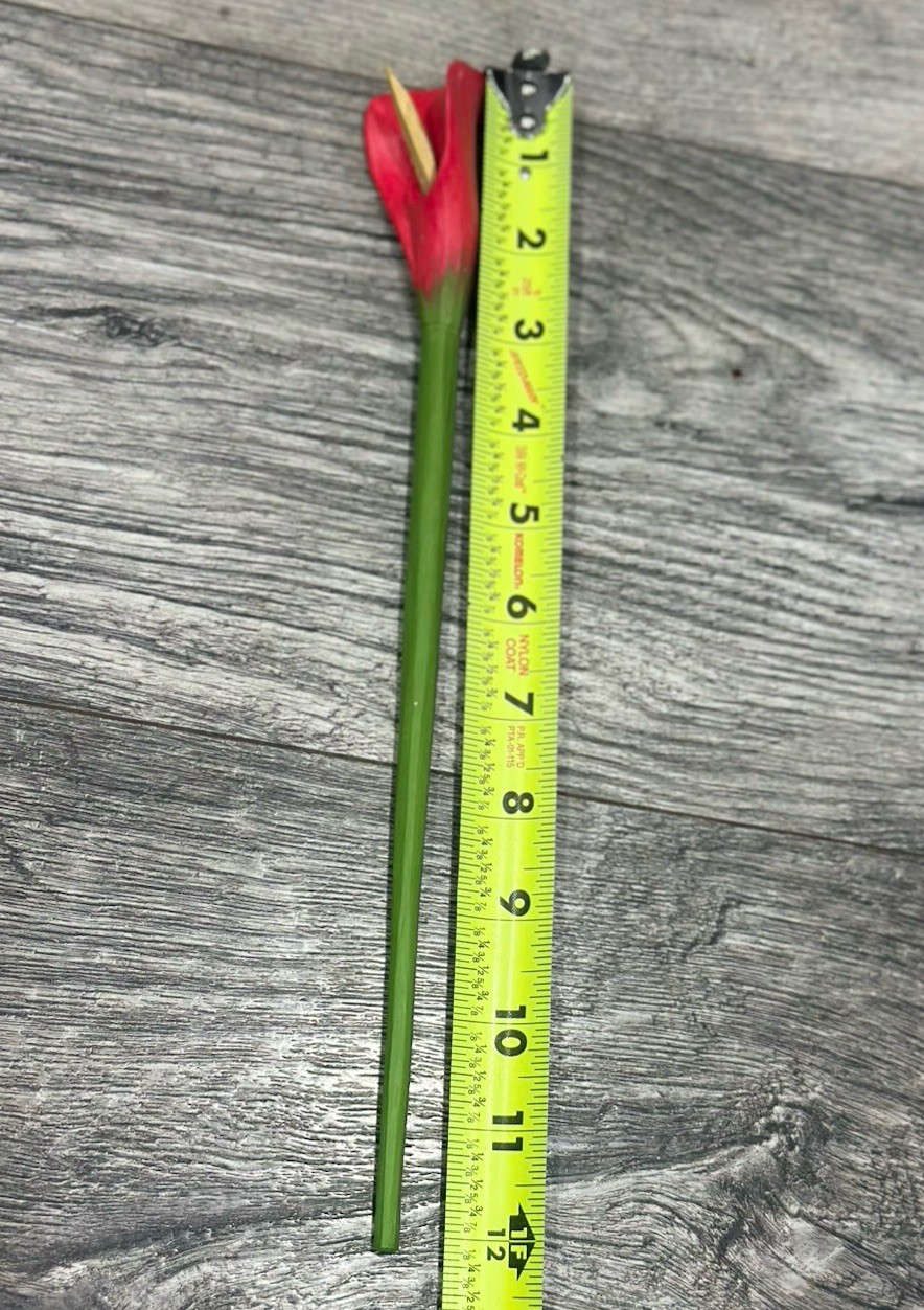 Wood Flowers Long Stem 9”- 31” floral arrangement Rose Tulip Lily Home Decor Lot