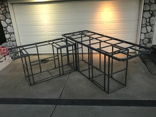 BBQ Island frame kit DIY 9′ “L”