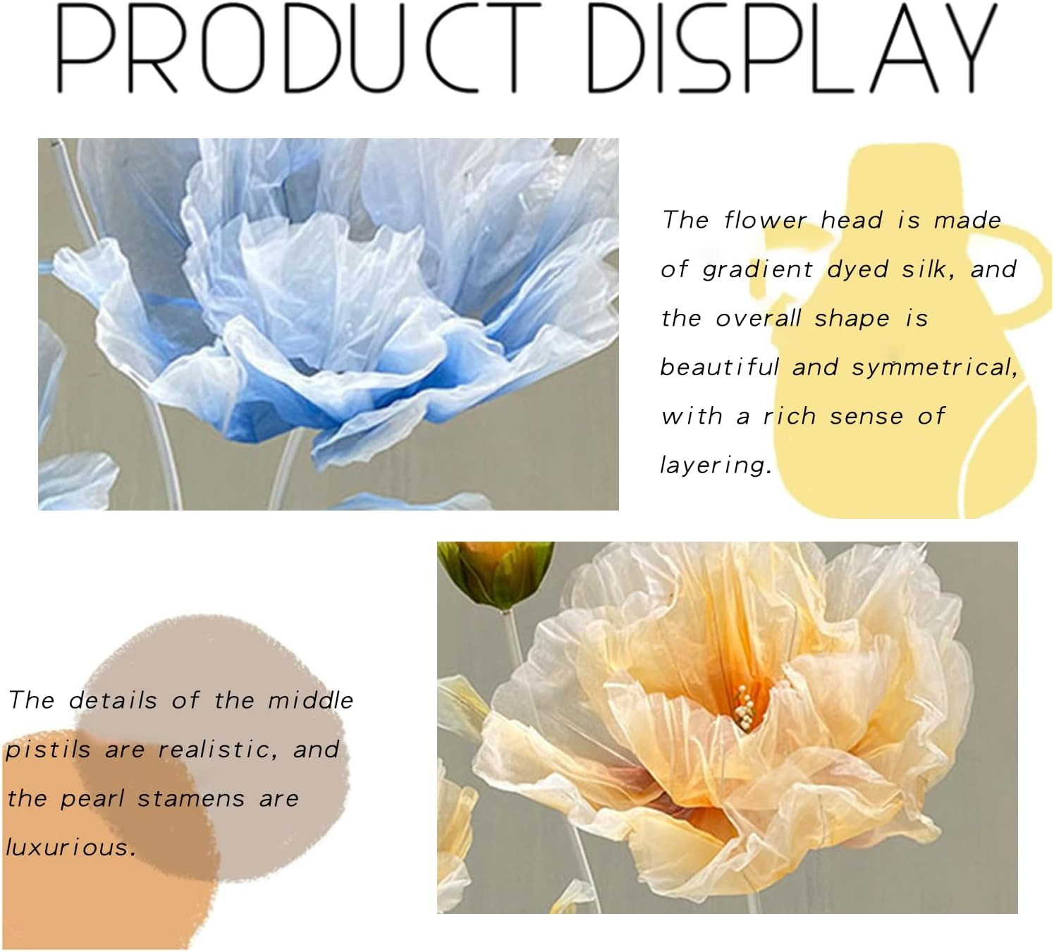 Giant Purple Silk Flower Decoration for Weddings & Displays – 5.5ft Tall