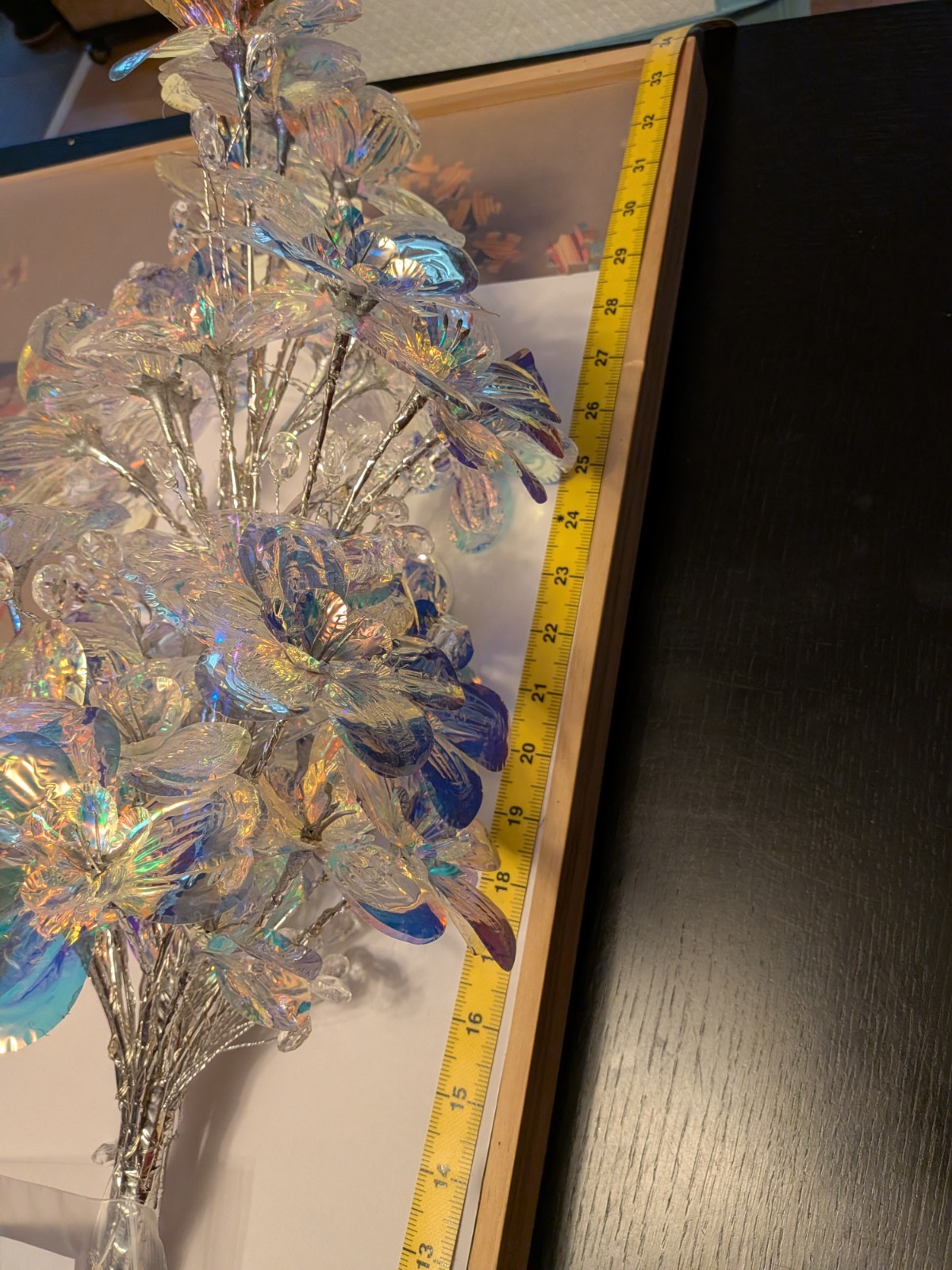 Rachel Zoe Iridescent Flowers Set of 5 Floral Stems LED Lighted Decor NIB