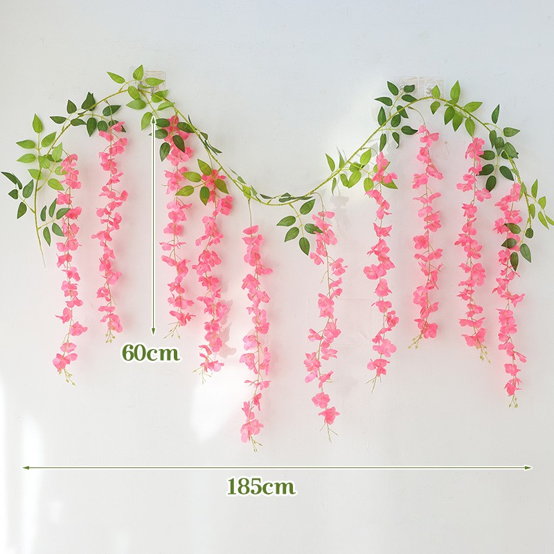 Artificial Rattan Fake Flower Strings Hanging Garland Outdoor Home Decoration